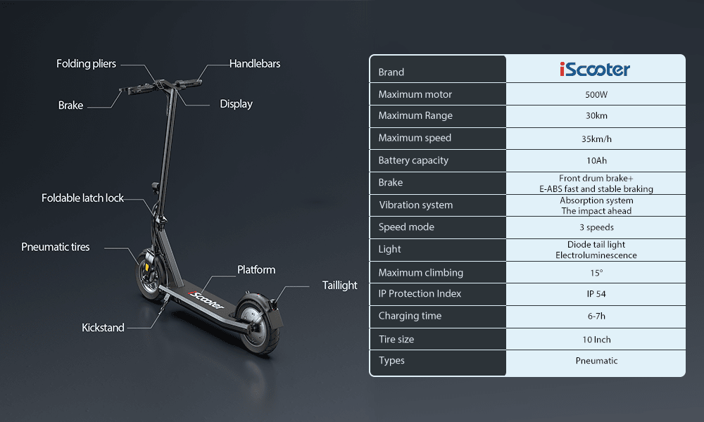 iScooter i9S Foldable E-Scooter
