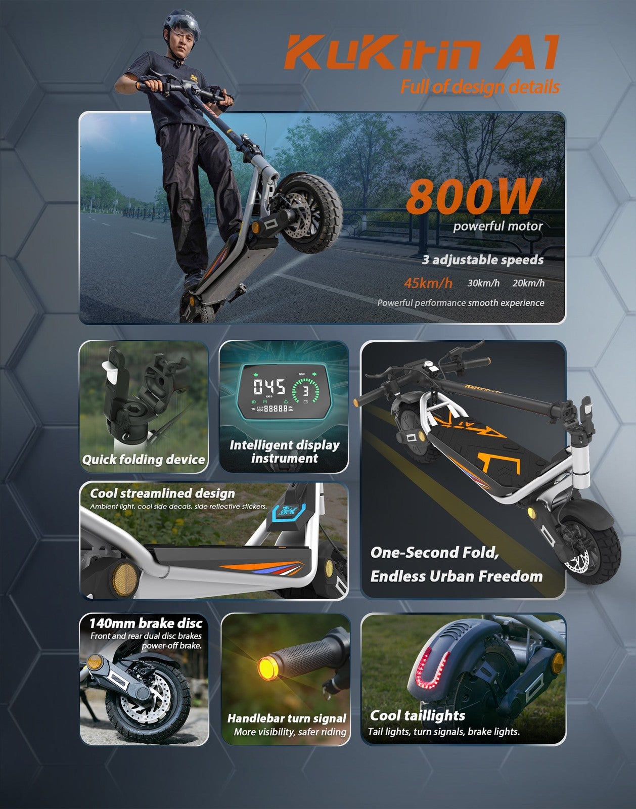 Kukirin A1 Foldable E-Scooter