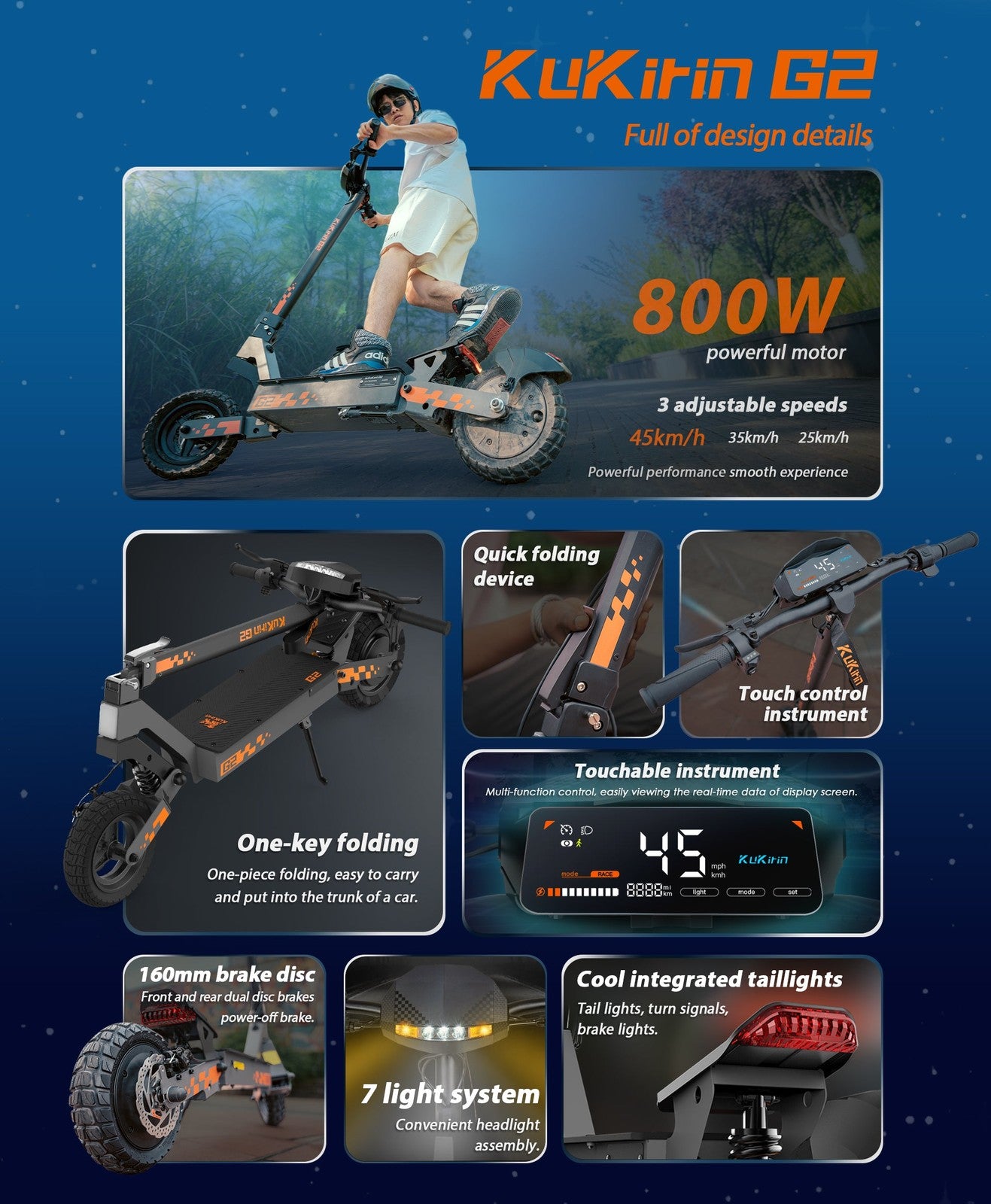 Kukirin G2 Foldable E-Scooter 2025 Facelift Model