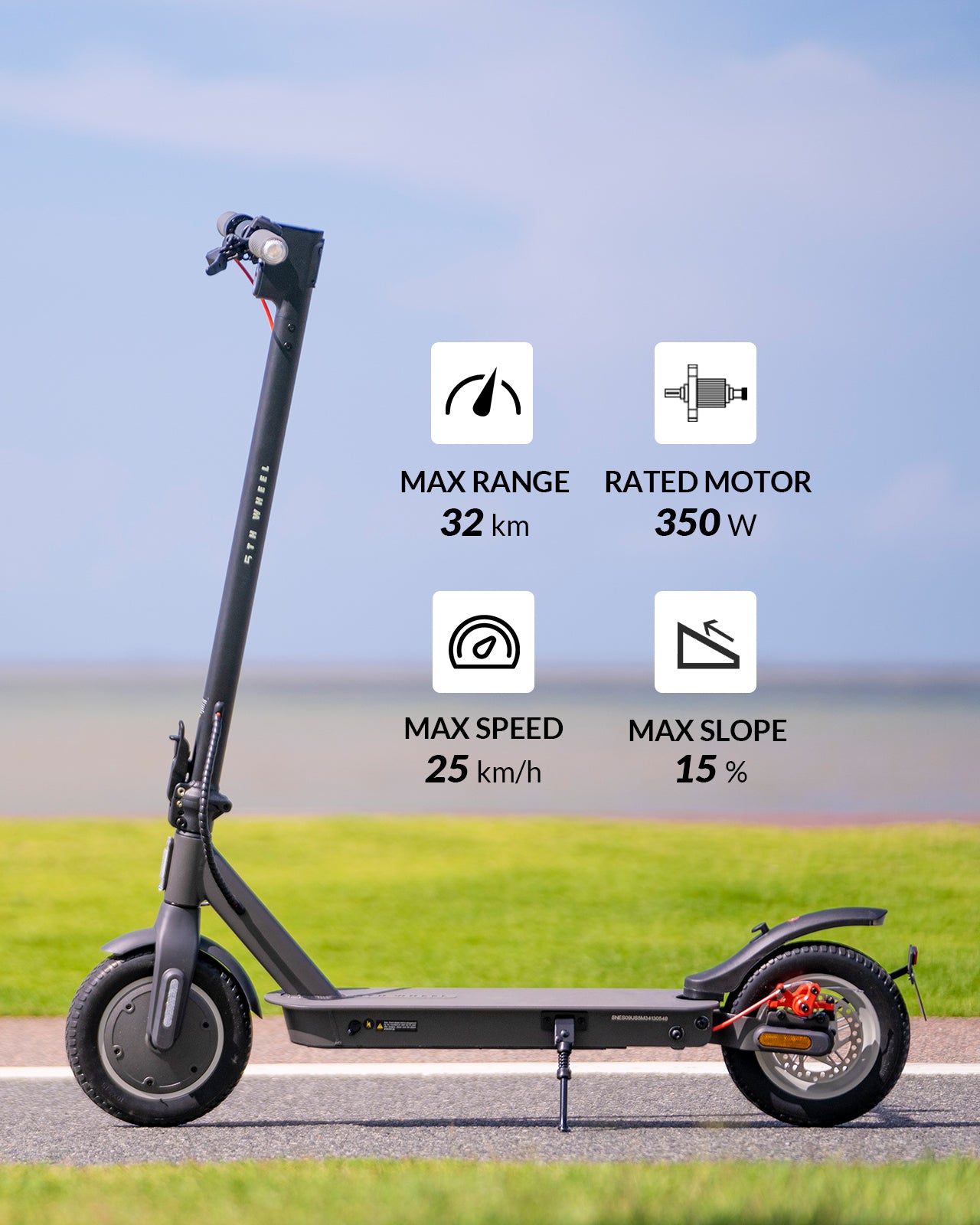 5th Wheel ES09 Foldable E-Scooter 10" Wheel