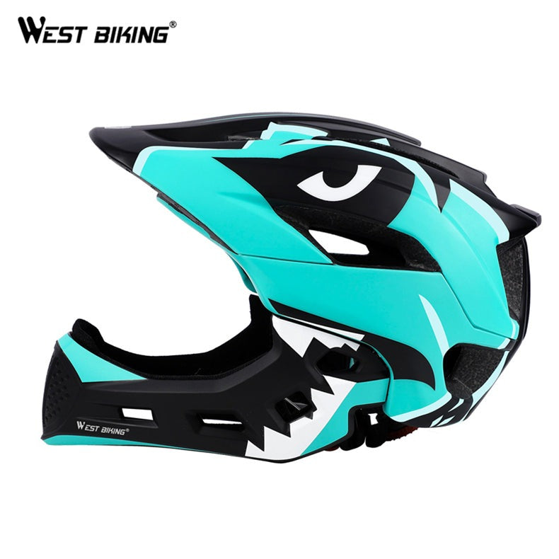 West Biking 2 in 1 Full Face Adjustable Kids Ride Helmet