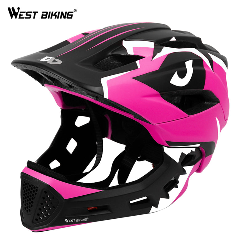 West Biking 2 in 1 Full Face Adjustable Kids Ride Helmet