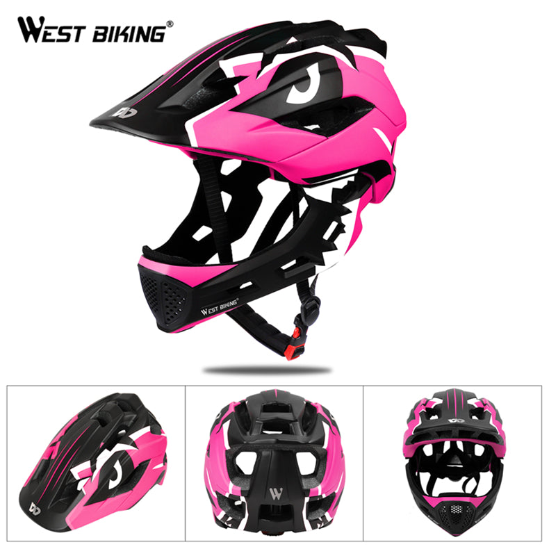 West Biking 2 in 1 Full Face Adjustable Kids Ride Helmet