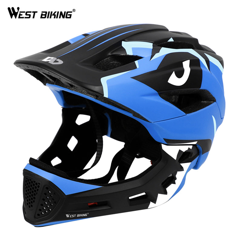 West Biking 2 in 1 Full Face Adjustable Kids Ride Helmet