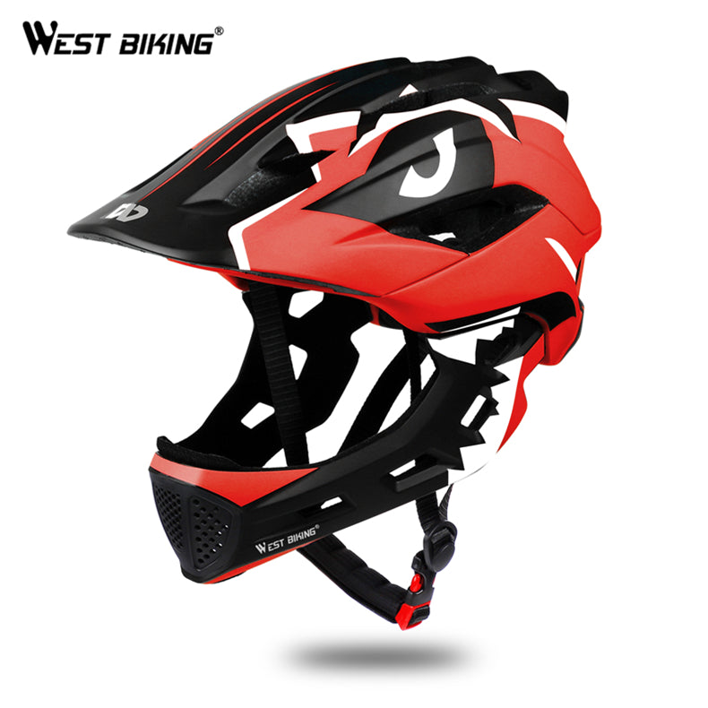 West Biking 2 in 1 Full Face Adjustable Kids Ride Helmet