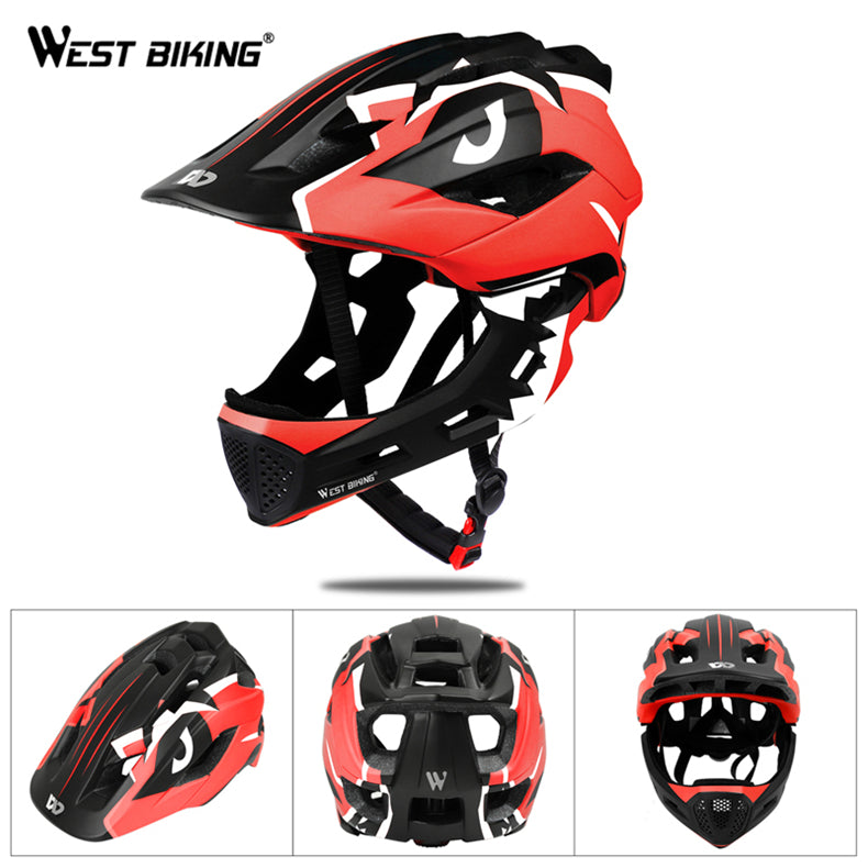 West Biking 2 in 1 Full Face Adjustable Kids Ride Helmet