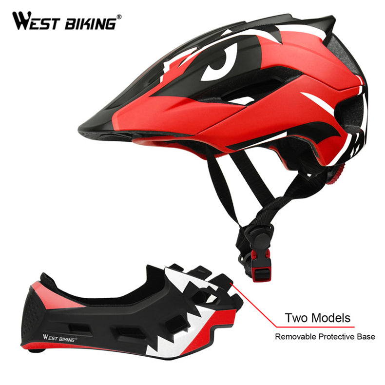 West Biking 2 in 1 Full Face Adjustable Kids Ride Helmet