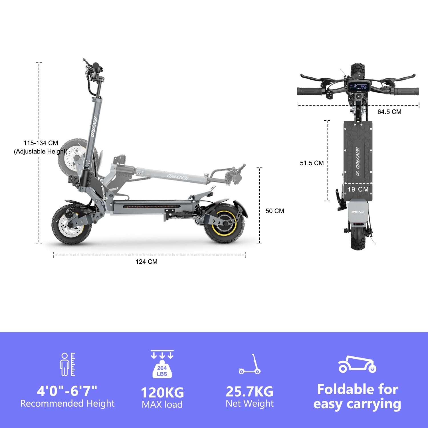 iENYRID S1 Foldable E-Scooter