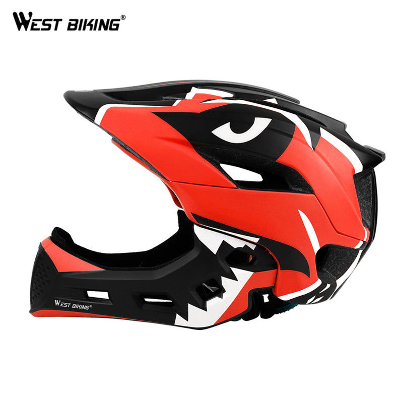 West Biking 2 in 1 Full Face Adjustable Kids Ride Helmet