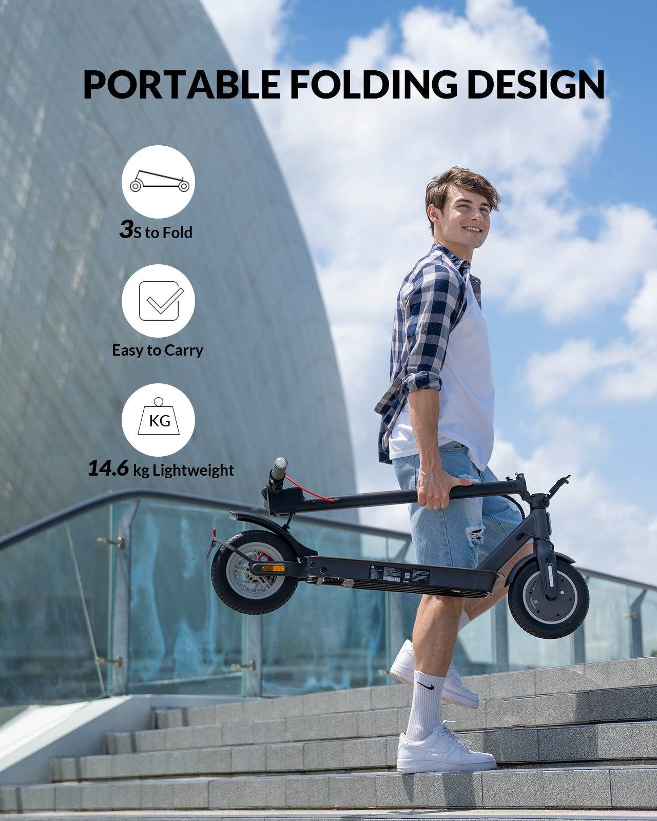 5th Wheel ES09 Foldable E-Scooter 10" Wheel