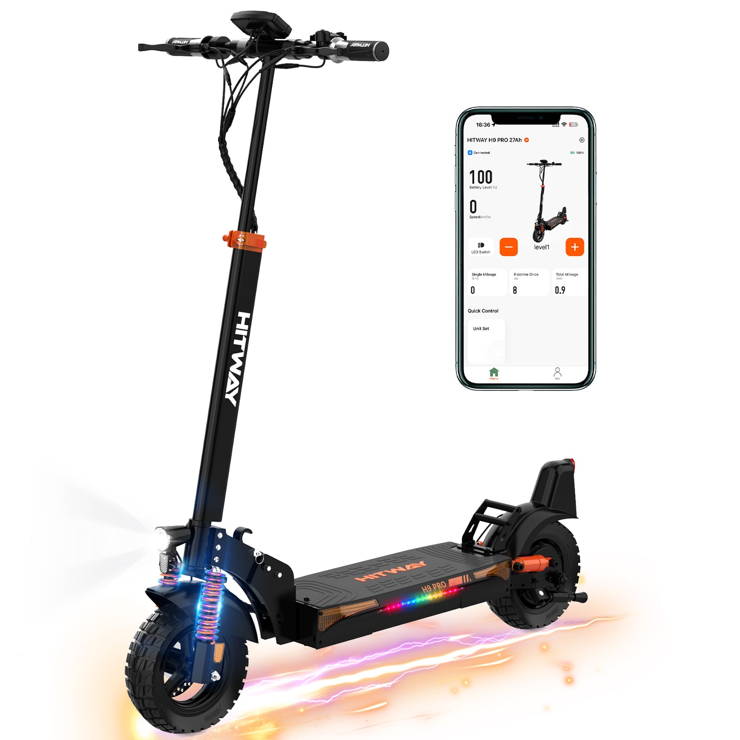 Hitway H9 Pro Foldable E-Scooter 27Ah