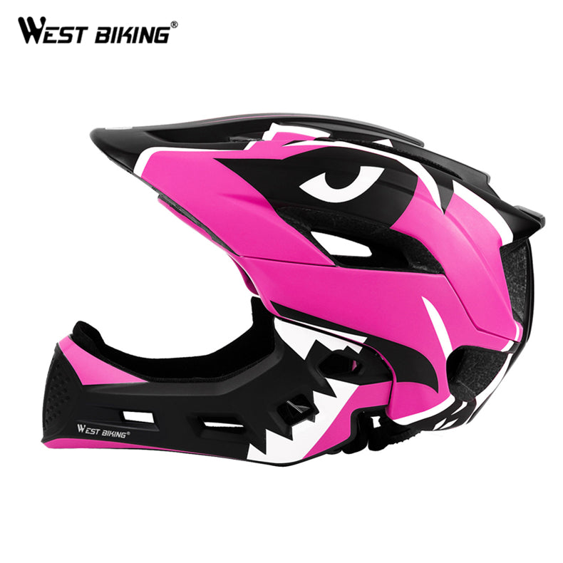 West Biking 2 in 1 Full Face Adjustable Kids Ride Helmet