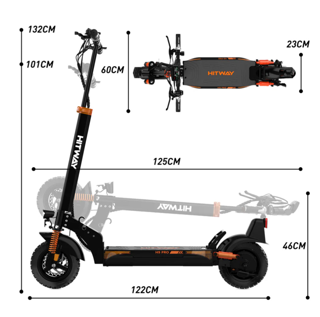 Hitway H9 Pro Foldable E-Scooter 27Ah