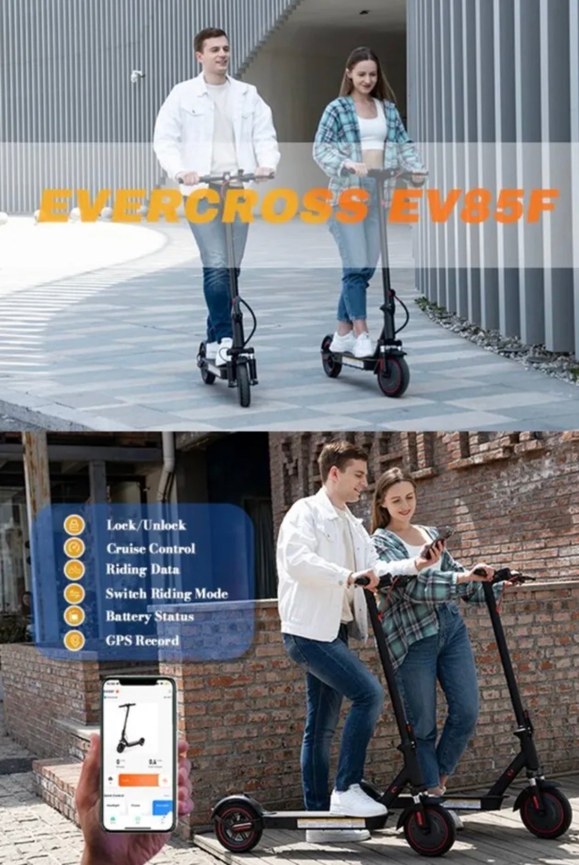 Evercross EV85F Foldable E-Scooter