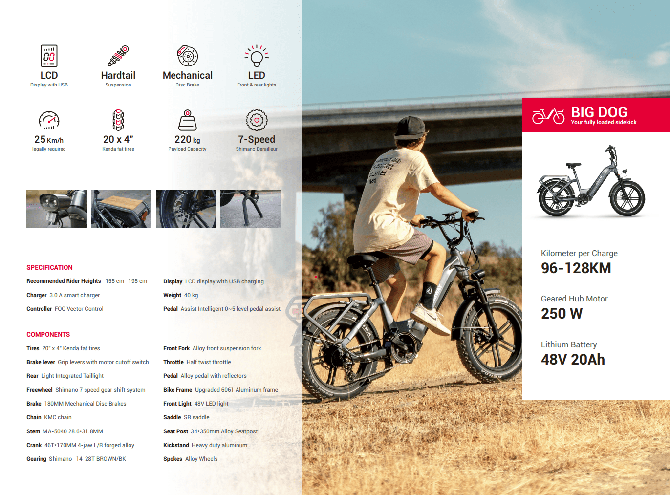 HIMIWAY BIG DOG E-BIKE 250w