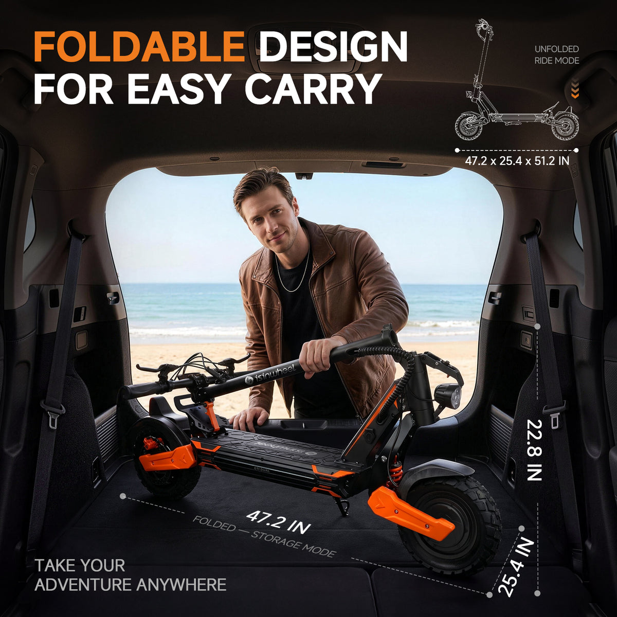 Isinwheel GT1 Dual Motor Foldable E-Scooter